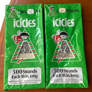 2 Unopened Boxes of Christmas Tinsel or Icicles