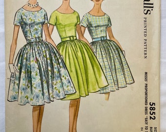 Vintage 1961 McCall’s dress pattern 5852