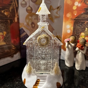 Multi-Color Christmas Tree Snow Globe Water Lantern - Christmas Tree W - Richards Expo