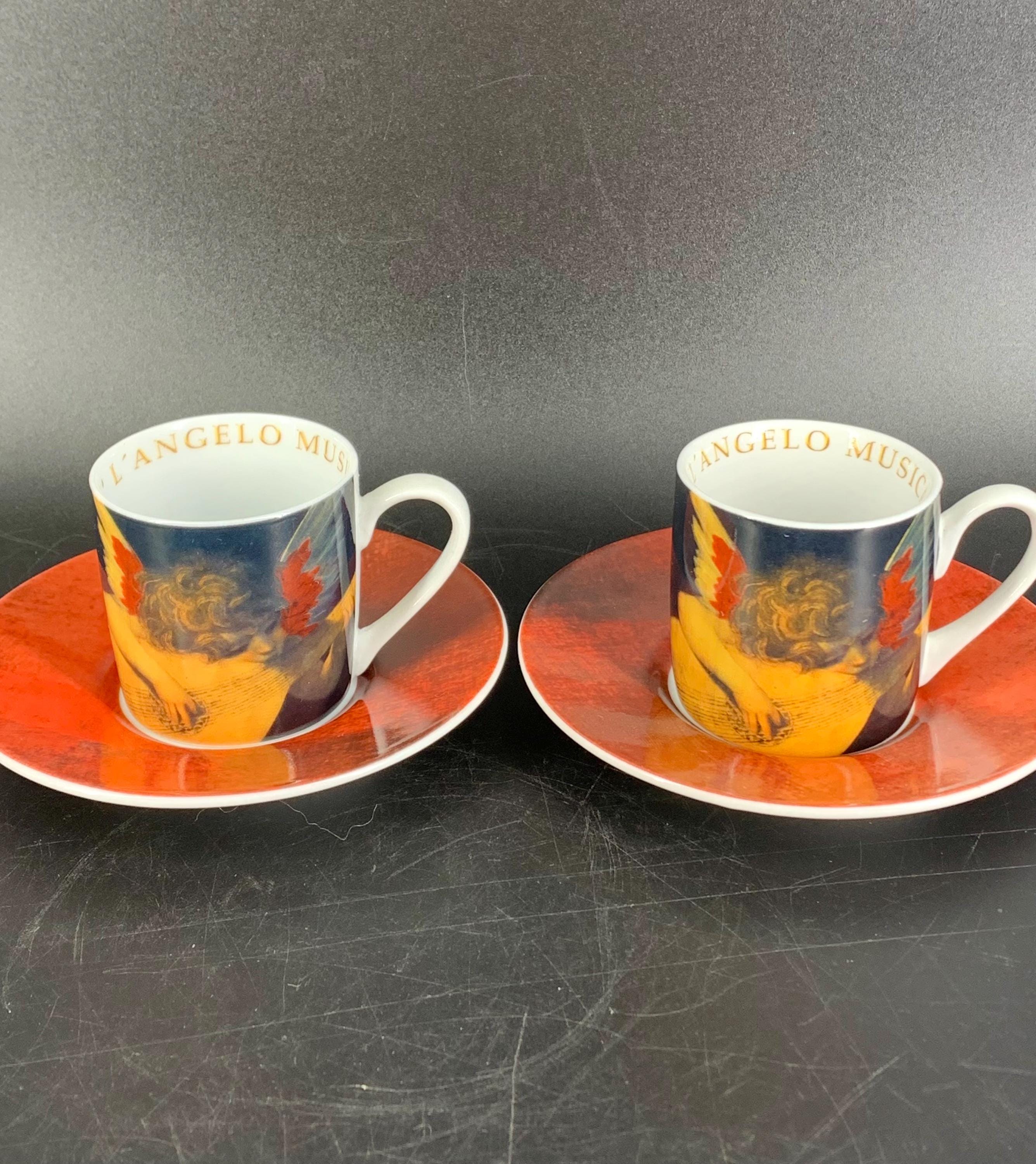Konitz - Lot De 6 Tasses Et 5 Soucoupes - Service à Café Multicolore