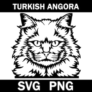 Turkish Angora Peeking Cat Svg, Png, Vector, Cricut, Clipart, Instant Download