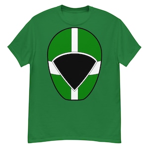 Power Rangers Lightspeed Rescue Green Ranger Helmet T-Shirt