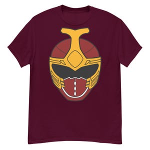Power Rangers Ninja Storm Crimson Ranger Thunder Ninja Helmet T-Shirt
