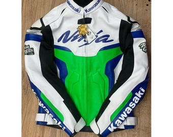 Kawasaki Ninja zx-4rr MOTOGP Racing Motorbike Leather Jacket - genuine Cowhide Leather & Certified Level 2 Protections