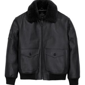AVIREX USA Edition Icon Jacket In Brown Color, Military Bomber Jacket, Men&#39;s Bomber Jacket, Original Leather Jacket For Him, Gift For Him