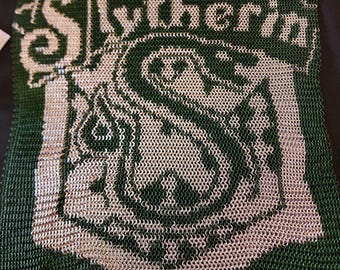 Escudo de la casa Slytherin con cota de malla para colgar en la pared