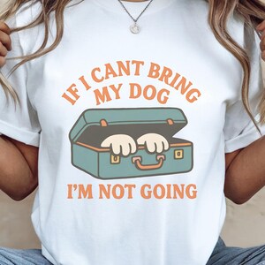 Dog Lover Shirt, Funny Pet Owner Gift, Minimal Suitcase Cartoon, Warm Retro Style, Birthday Dog Mom Present, Cute Puppy Shirt, Funny Dog Tee