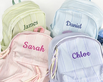 Personalized Kids Backpack, Custom Embroidered Nylon School Bag, Large Capacity Student Backpack, Travel Daypack, Back to School Gift