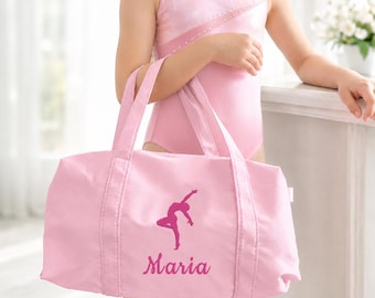 Personalized Girls Gymnastics Duffle Bag, Personalized Gym Duffel Bag for Kids, Custom Name Sports Bag, Gymnast Gift for Girls, Dance Bag BH