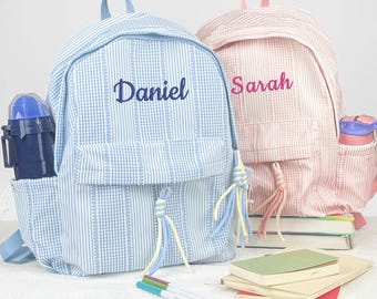 Personalized Kids Backpack, Custom Embroidered Nylon School Bag, Large Capacity Student Backpack, Travel Daypack, Back to School Gift