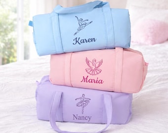 Personalized Ballet Bag, Custom Embroidered Dance Duffle Bag for Girls, Gift for Dancers, Travel Gym Bag, Ballet Lover Gift  BF