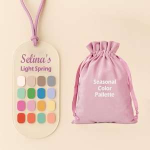 Carte personnalisée des couleurs saisonnières - Échantillon acrylique pour le printemps, l'été, l'automne et l'hiver - Guide des couleurs pratique avec pochette - Cadeau parfait pour elle