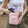 Personalized Water Bottle Bag, Crossbody Water Bottle Holder with Phone Pocket, Hands Free Walking Bag for Women