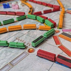Custom Ticket to Ride/TRAIN Game style tokens - choose your color and train type