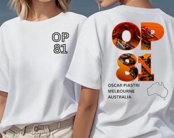 Oscar Piastri F1 TShirt | Funny Formula 1 Tee |  McLaren Fan Shirt | Racing Gift for Motorsport Lovers | Unisex Cotton Top