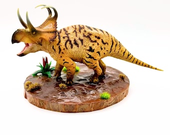 Jurassic Prehistoric Mud OOAK Handmade Diorama Hand Painted 5" Base