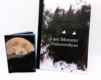 I am Monster + Moon Handmade Chapbook Poetry Zine Set by UnknownRyan