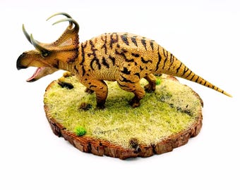 Grassland Terrain A OOAK Handmade Diorama Hand Painted 5" Base