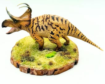 Grassland Terrain D OOAK Handmade Diorama Hand Painted 5" Base
