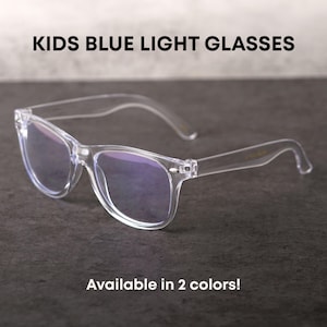 Kids Blue Light Blocking Glasses: Clear & Pink Frame, Anti Eye Strain