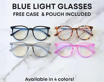 Blue Light Blocking Glasses - Unisex Crystal Color Slim Frame - Anti-Glare Computer Eyewear - PRISM
