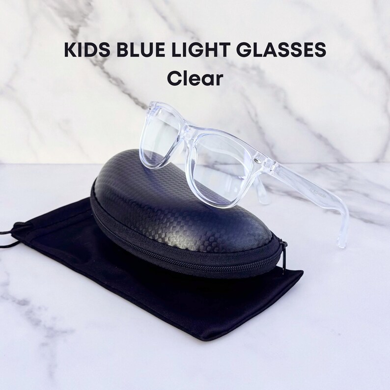 Kids Blue Light Blocking Glasses: Clear & Pink Frame, Anti Eye Strain - PEARL image 11