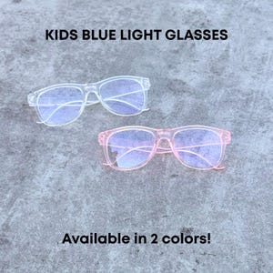 Kids Blue Light Blocking Glasses: Clear & Pink Frame, Anti Eye Strain - PEARL image 14