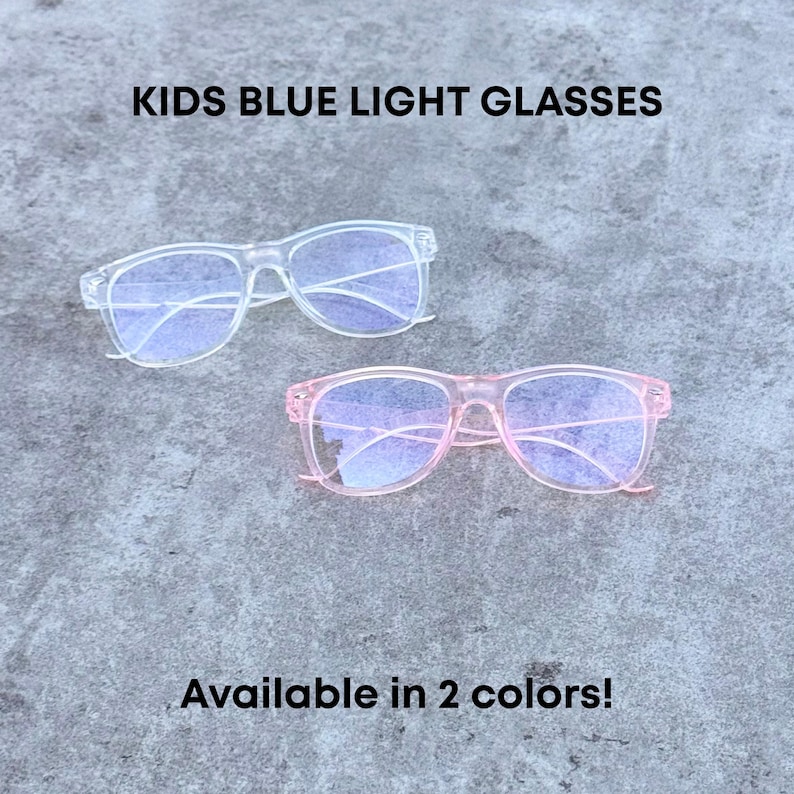 Kids Blue Light Blocking Glasses: Clear & Pink Frame, Anti Eye Strain - PEARL image 14
