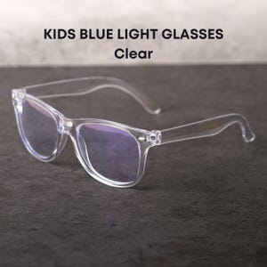 Kids Blue Light Blocking Glasses: Clear & Pink Frame, Anti Eye Strain - PEARL Clear