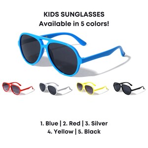 BAYview - KIDS 90s Retro Sonnenbrille mit Polka Dot Rahmen, UV Schutz Rechteck Shade für Kleinkinder/Kinder, niedlich Sommer & Alltagskleidung