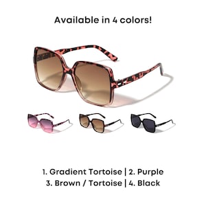 FLOWER STREET - Retro Butterfly Sunglasses with Silver Block Hinge | Trendy Fashion Shades for Vacations, Festivals & Everyday Chic Style