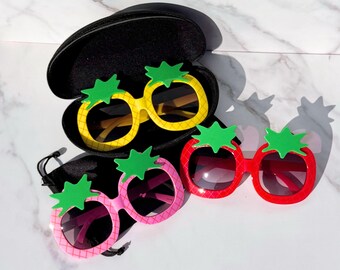 Gafas de sol infantiles con forma de piña – Regalos/Recuerdos para fiestas tropicales - SUNBERRY