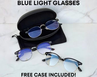 Retro Blue Light Glasses - Unisex Eyewear for Screen Protection - FREE CASE + 3 Colors - COASTAL