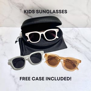 Gafas de sol redondas rectangulares retro para niños: protección UV - BAYVIEW