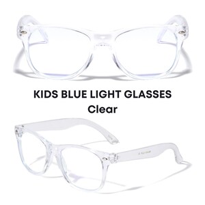 Kids Blue Light Blocking Glasses: Clear & Pink Frame, Anti Eye Strain - PEARL image 12
