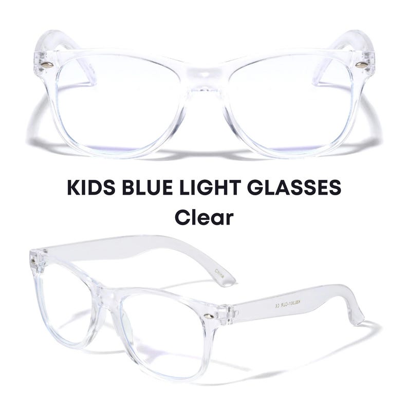 Kids Blue Light Blocking Glasses: Clear & Pink Frame, Anti Eye Strain - PEARL image 12