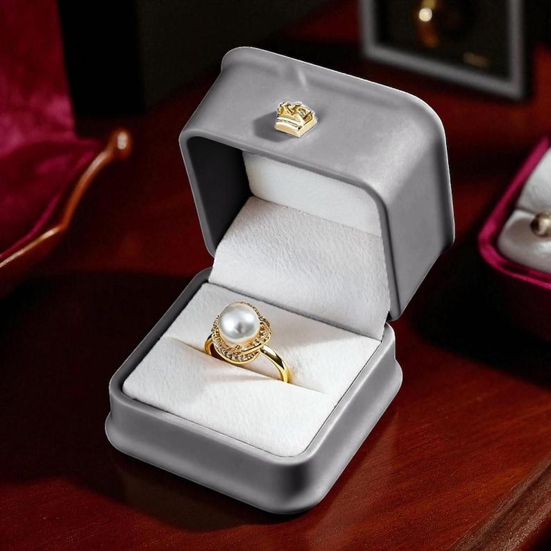 Elegant Ring Box for Engagement & Proposal | Jewelry Ring Holder ...
