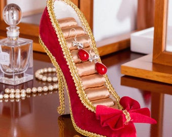 Shoe Ring Display Stand | Elegant Jewelry Organizer Tray for Rings