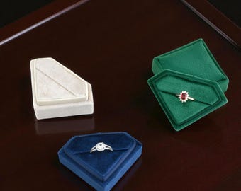 Velvet Ring Box and Stand | Elegant Engagement & Proposal Ring Holder, Multi Colors