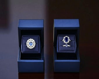 Wedding and Engagement Ring Box – Proposal Jewelry Holder, Anniversary Gift, Elegant Ring Display, Jewelry Organizer Storage Case