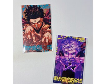 Tarjeta fotográfica de doble cara exclusiva del manga oficial de JJK: Satoru Gojo y Sukuna