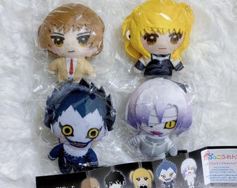 Death Note Official Bandai Namco Gachapon Plushie Toy Yagami Light, Misa Amane, Ryuk and Rem