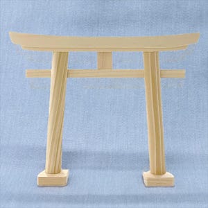 Japanese Handmade Shinto Torii Gate Shrine, Natural Wood Traditional Gift, Kamidana Household Mini Altar Lucky Charm