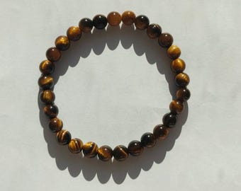 Gemstone bracelet made of tiger eye quartz beads 6 mm New men and women