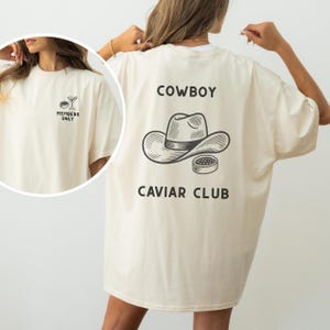 Cowboy Caviar Club Comfort Colors Tee: Western Cowgirl Graphic T-Shirt