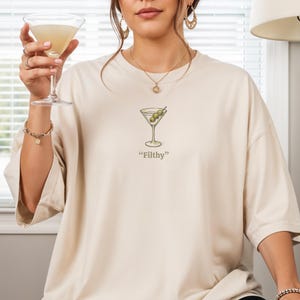 Filthy Martini Graphic Tee: Comfort Colors Unisex Cocktail Shirt