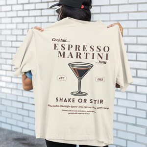 Espresso Martini T-Shirt: Unisex Oversized Cocktail Tee