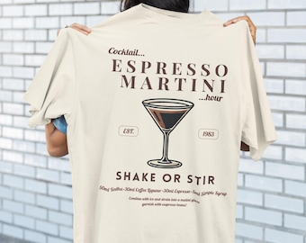 Camiseta Espresso Martini: Camiseta unisex extragrande para cóctel