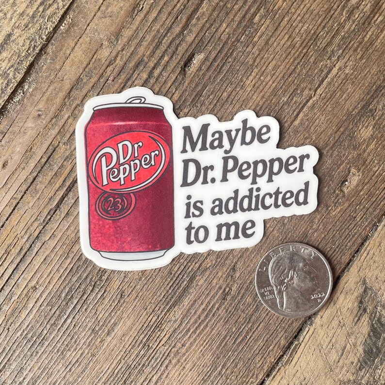 Dr Pepper Glitter Sticker, Birthday Gift, Cute Water Bottle Decal ...