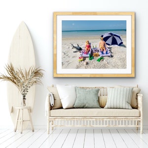 Vintage Barbie and Ken Shark Beach Fine Art Photograph